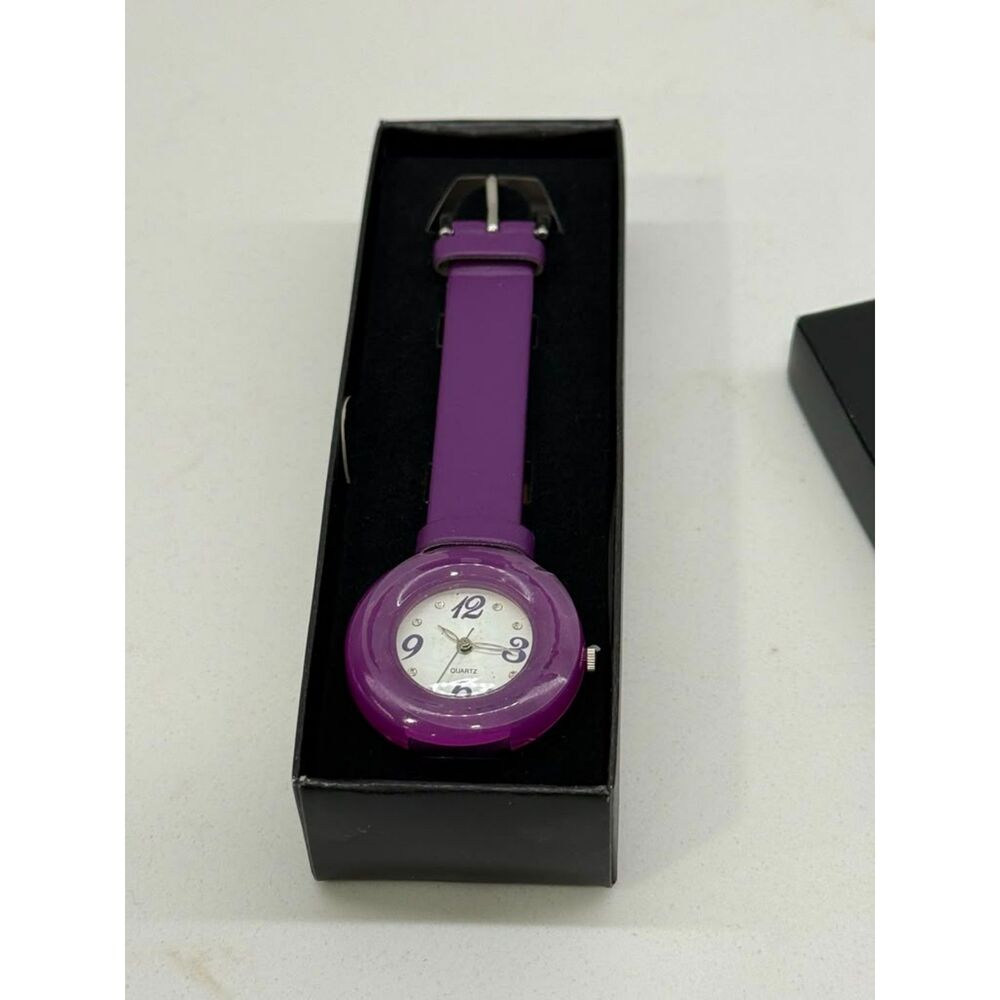 Vintage 2010 Avon Color Burst Watch Purple NIB Untested